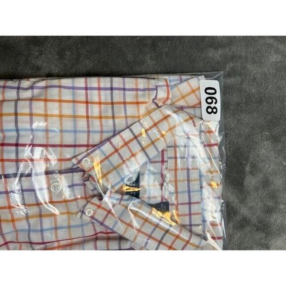 Men's Izod Button Down Long Sleeve Shirt Pastel Plaid Size XXL 2XL Spring Colors - Picture 7 of 7